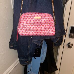 Bvlgari Pink Patterned Cosmetic Bag W/ Crossbody